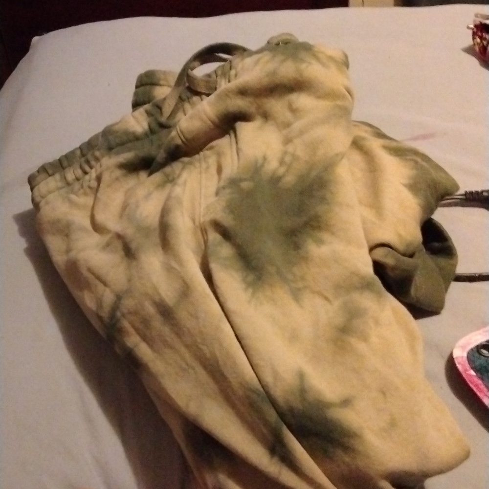 tye dye green sweat pants